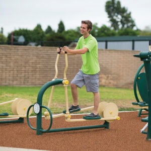 A man exercising on the Elliptical Cross Trainer