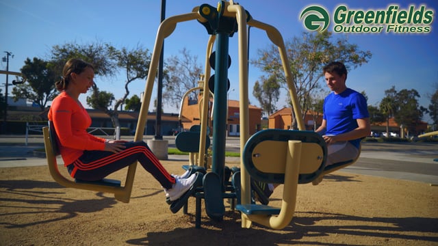 Intro screen for the demo video of the 4-Person Leg Press