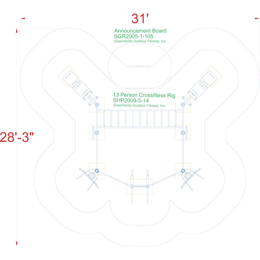 13-Person Cross Fitness Rig