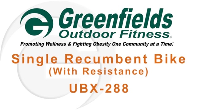 Intro screen for the demo video of the Single Recumbent Bike (With Resistance