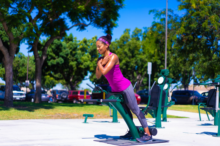 A woman using the Back Extension