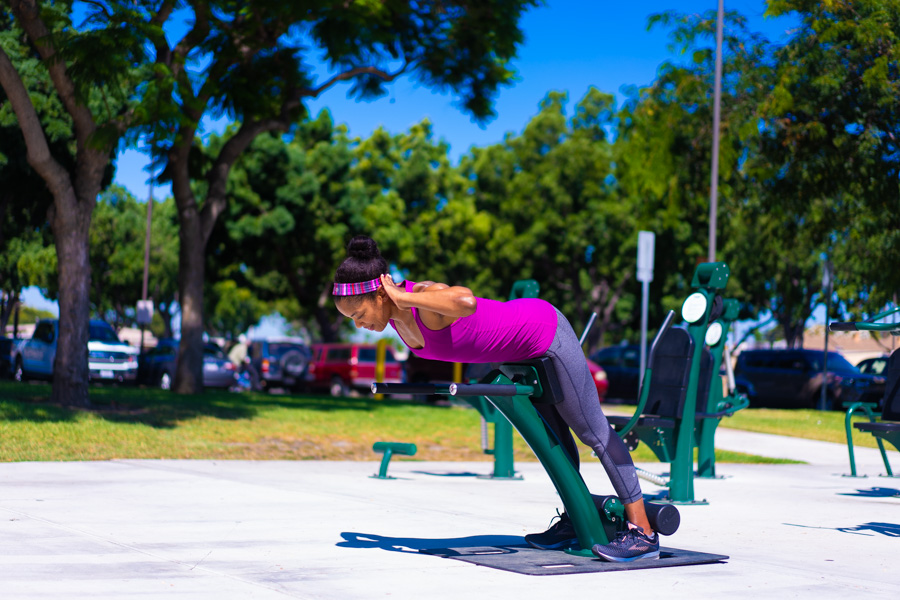 A woman using the Back Extension