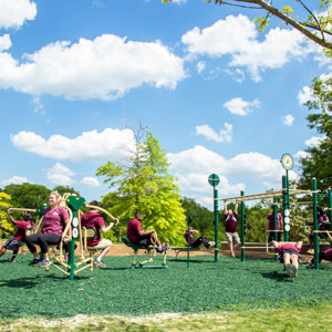 Group exercising at Mississippi State University