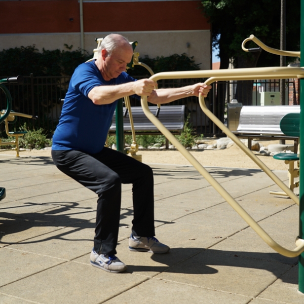 A woman using the Back Extension