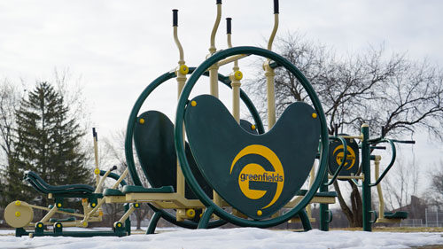 Fitness Equipment in the snow