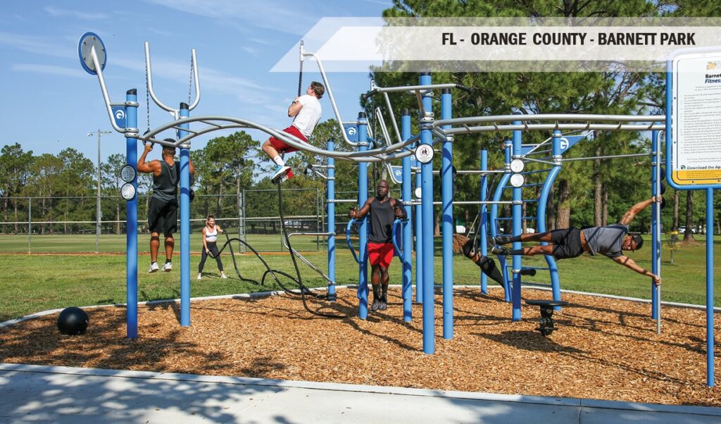 Outdoor gym for Barnett Park in Orange County, FL