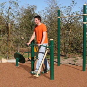 A man using the single air walker