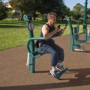 A man using the adjustable ab toner