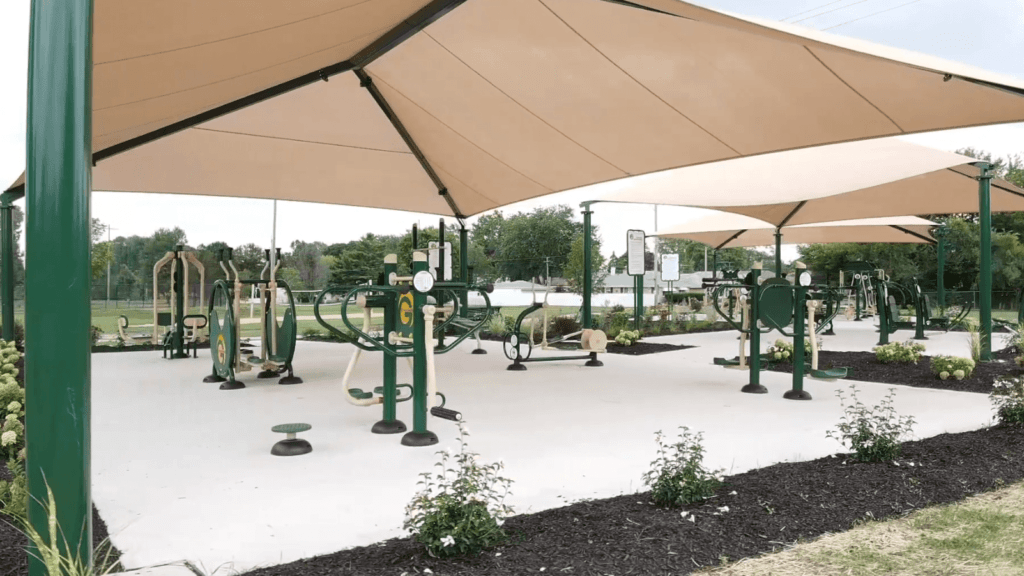 Outdoor gym at Eisenhower Park