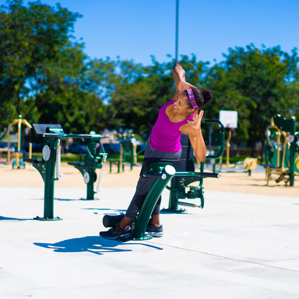 A woman using the Back Extension