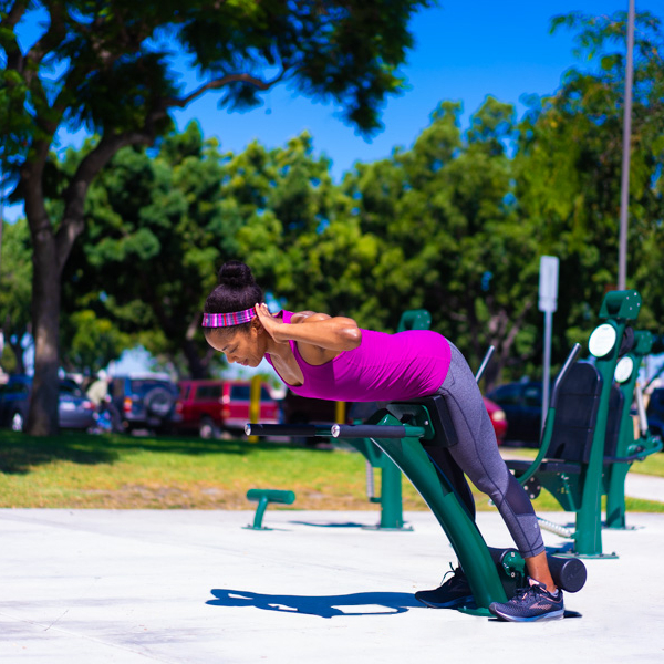 A woman using the Back Extension