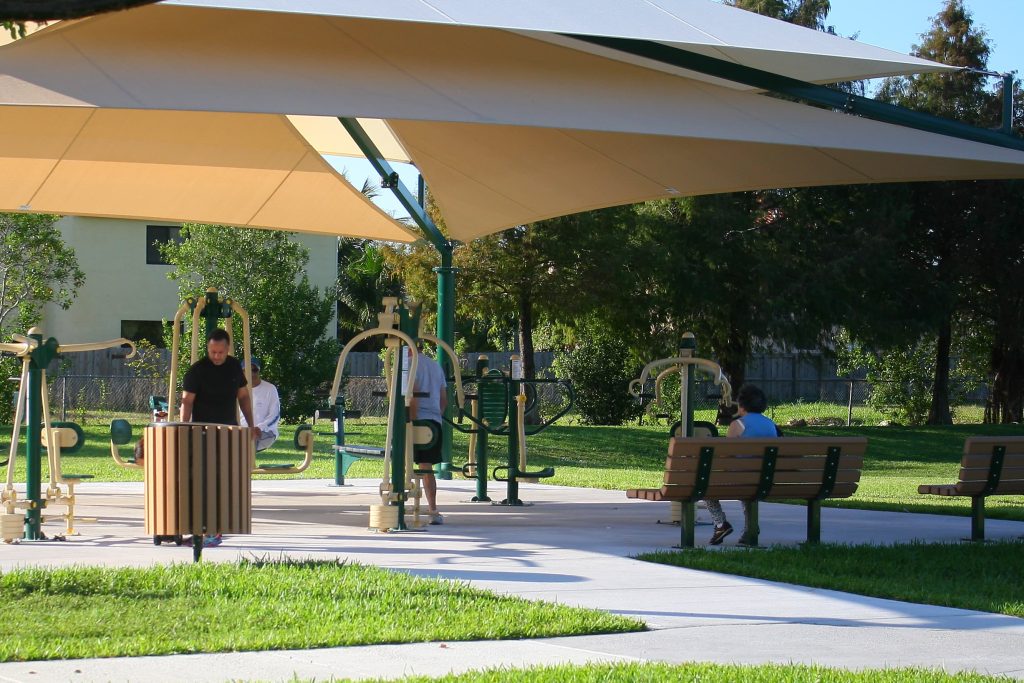 shade trash can site amenity