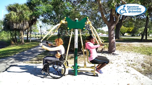 Intro screen for the demo video of the Accessible Chest Press