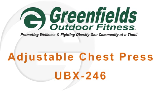 Intro screen for the demo video of the Adjustable Chest Press