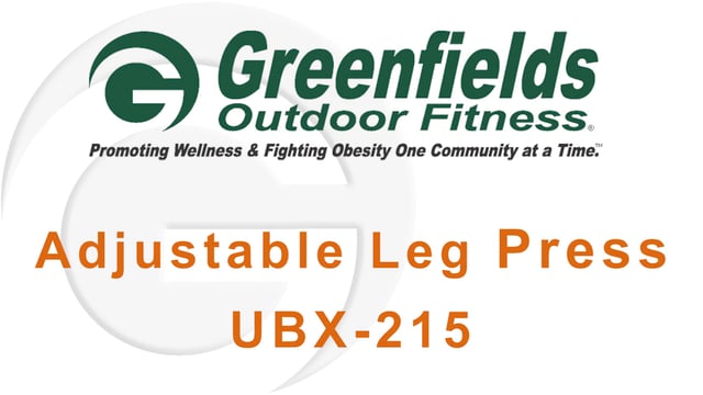 Intro screen for the demo video of the Adjustable Leg Press