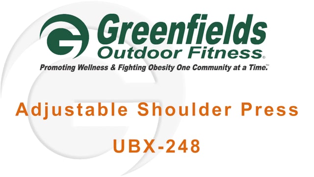 Intro screen for the demo of the Adjustable Shoulder Press