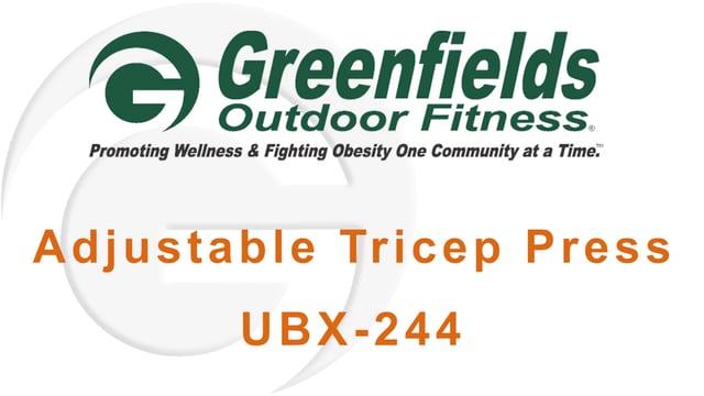 Intro screen for the demo video of the Adjustable Tricep Press
