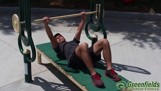 Intro screen for the demo video of the Bench Press