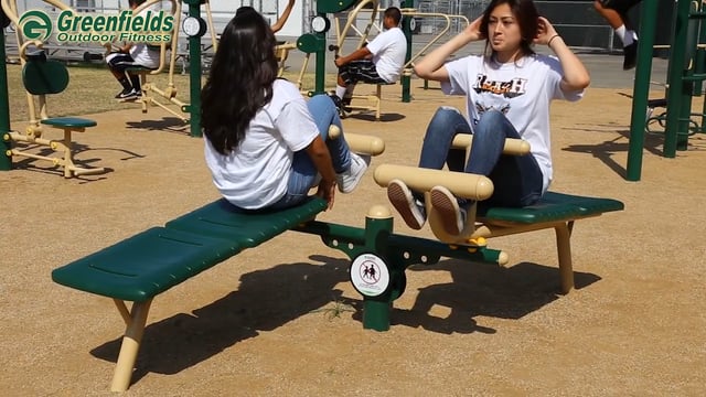 Intro screen for the demo video of the Two Person Sit Up Bench