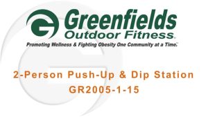 Intro screen for the demo video of the 2-Person Push-Up and Dip Station