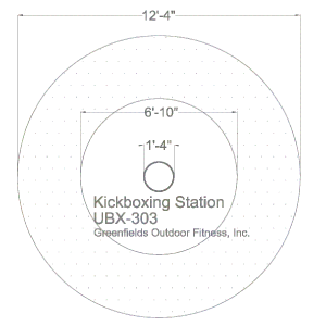 UBX-303 Kickboxing Station Top View