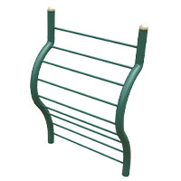 rendering of curved swedish ladder