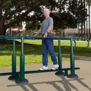 A man exercising on the Assisted Balance Walk