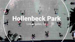 Intro screen for a video highlighting Hollenbeck Park in Los Angeles, CA