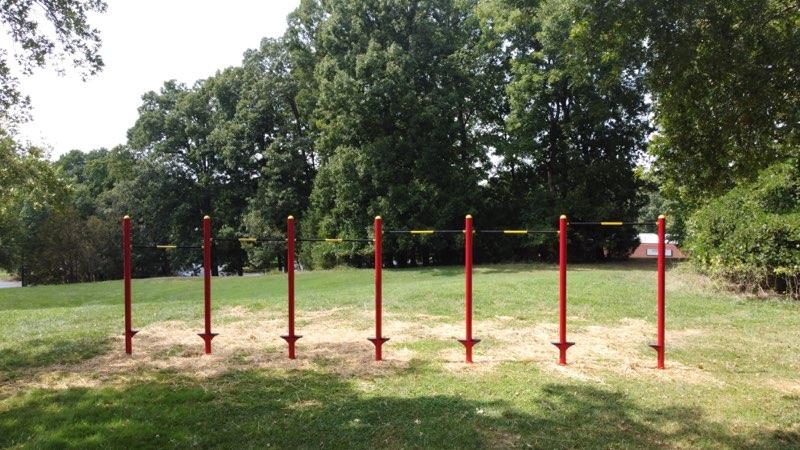 Red Pull-Up Bars 