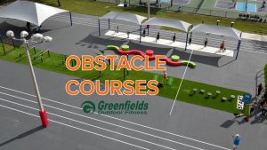 Intro screen for a demo video of the Obstacle Courses