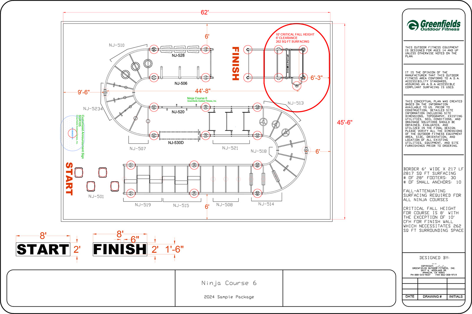 ninja course 5 schematic